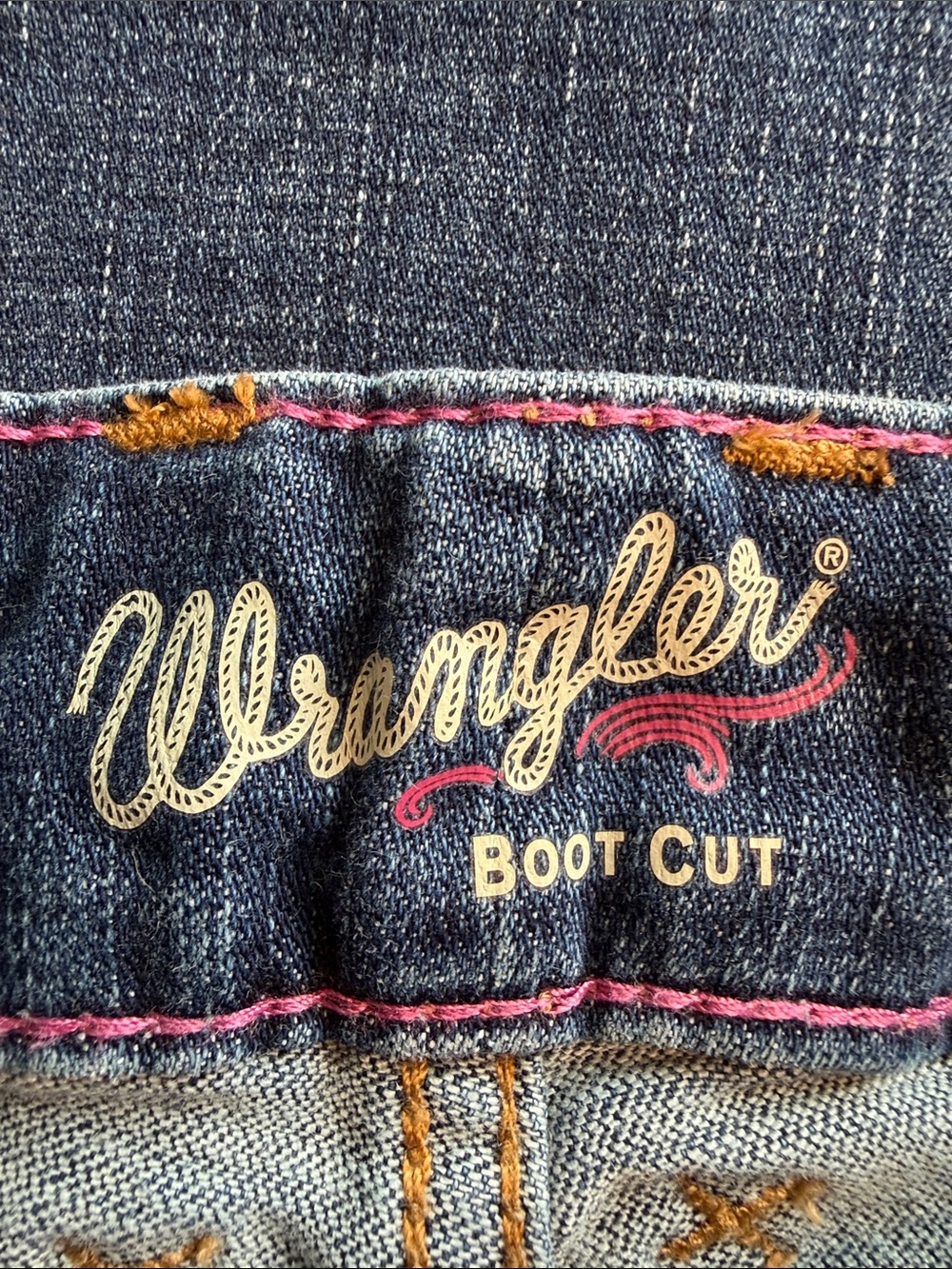 Wrangler Low Rise Boot Cut Dark Wash Jeans Sz 0 Western Rodeo 34" Inseam Stretch - Picture 6 of 10